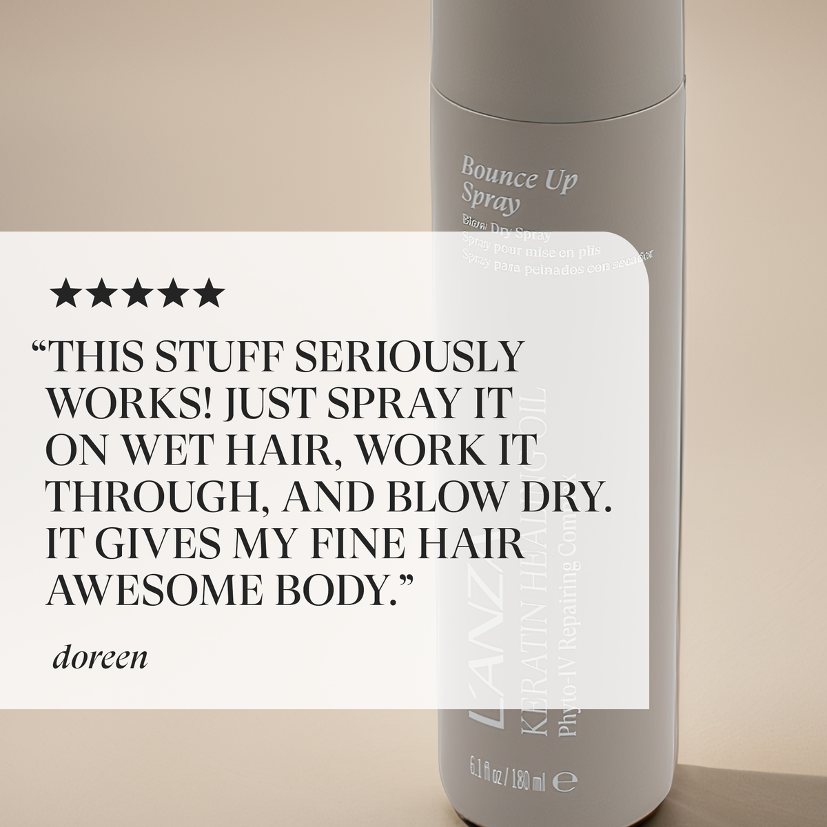 L'ANZA LANZA Keratin Healing Oil Bounce Up Spray