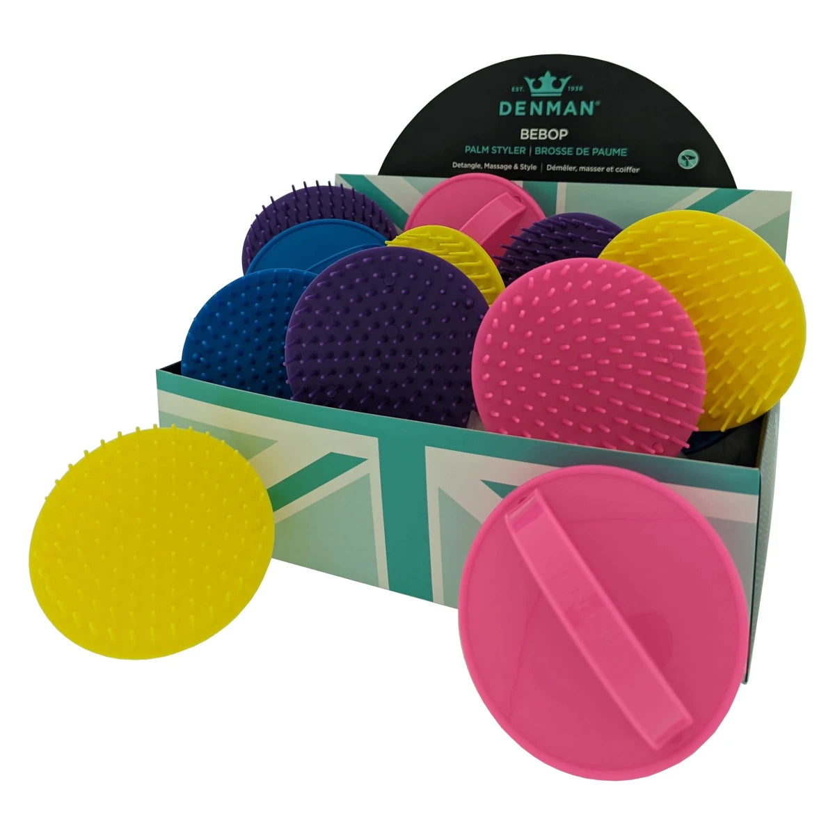 Denman D6 Be - Bop Massage Display 12 st Gekleurd kopen bij Hairwebshop