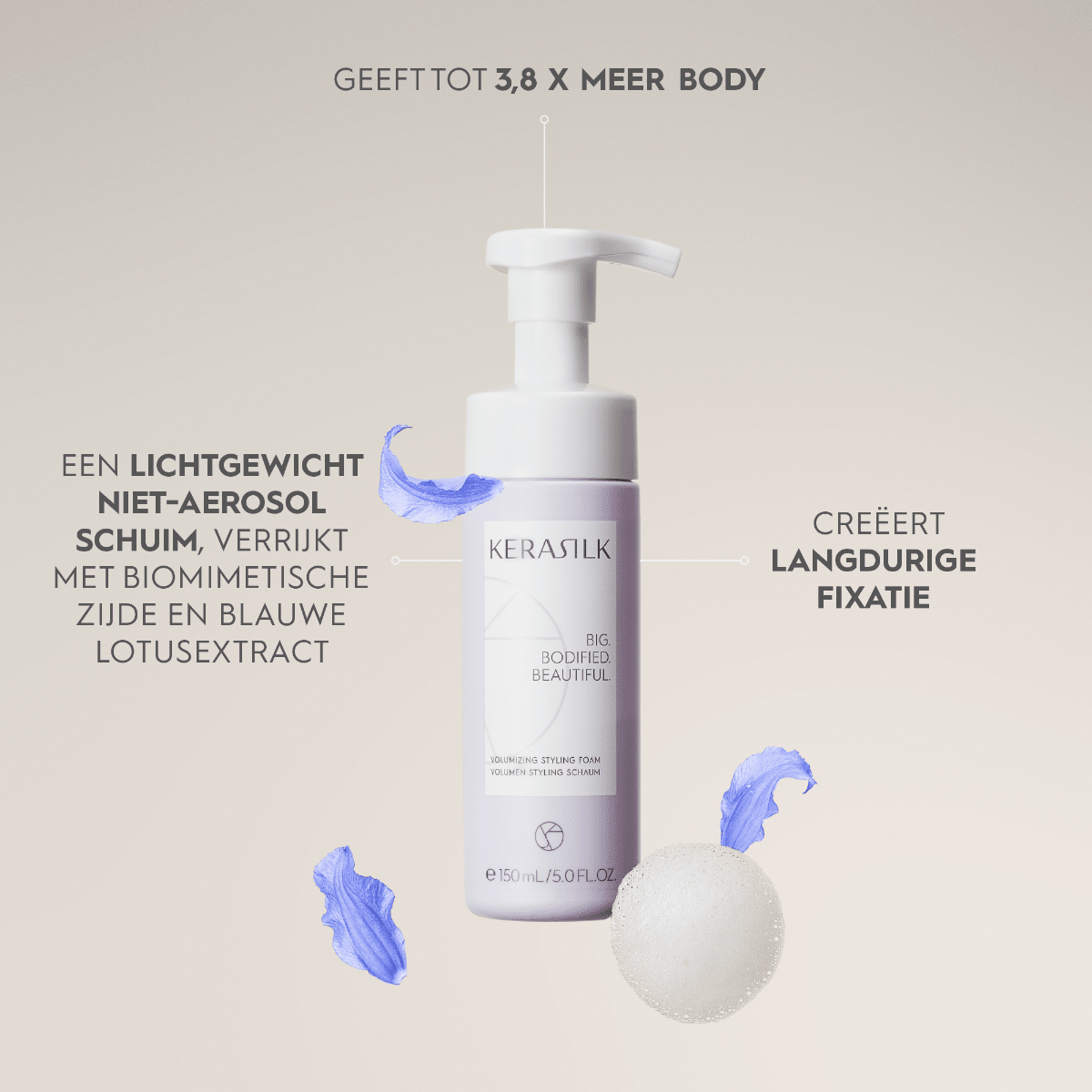 Kerasilk Volumizing Styling Foam 150ml kopen bij Hairwebshop