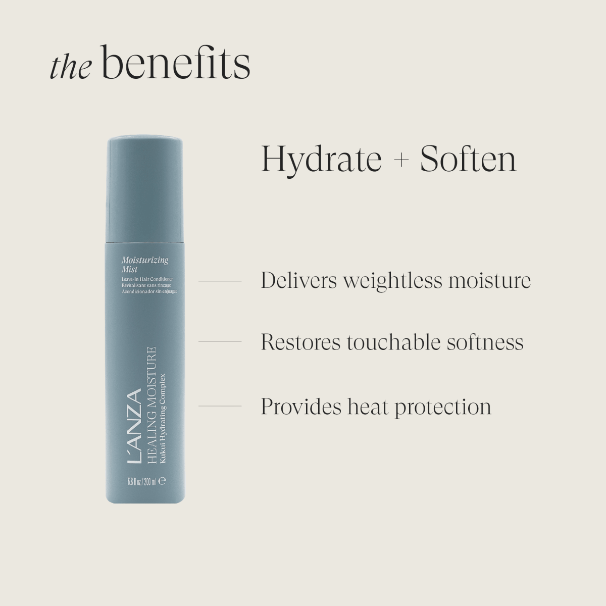 LANZA Healing Moisture Moisturizing Mist 200ml kopen bij Hairwebshop