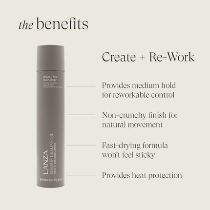 LANZA Keratin Healing Oil Brush Thru Spray 350ml kopen bij Hairwebshop