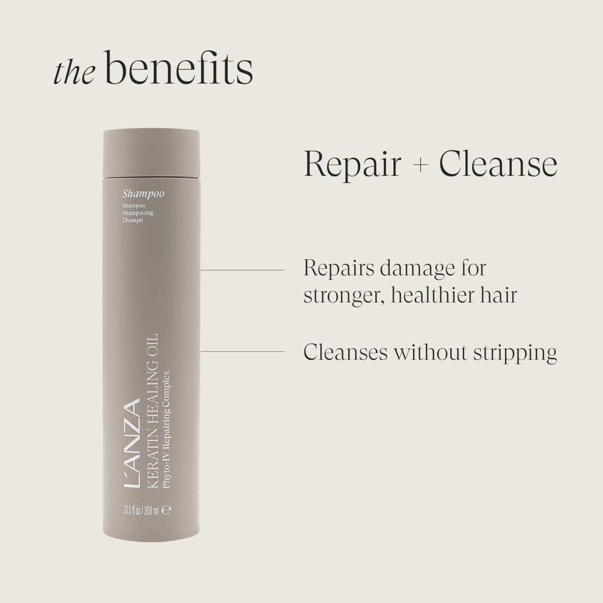 LANZA Keratin Healing Oil Shampoo 300ml kopen bij Hairwebshop