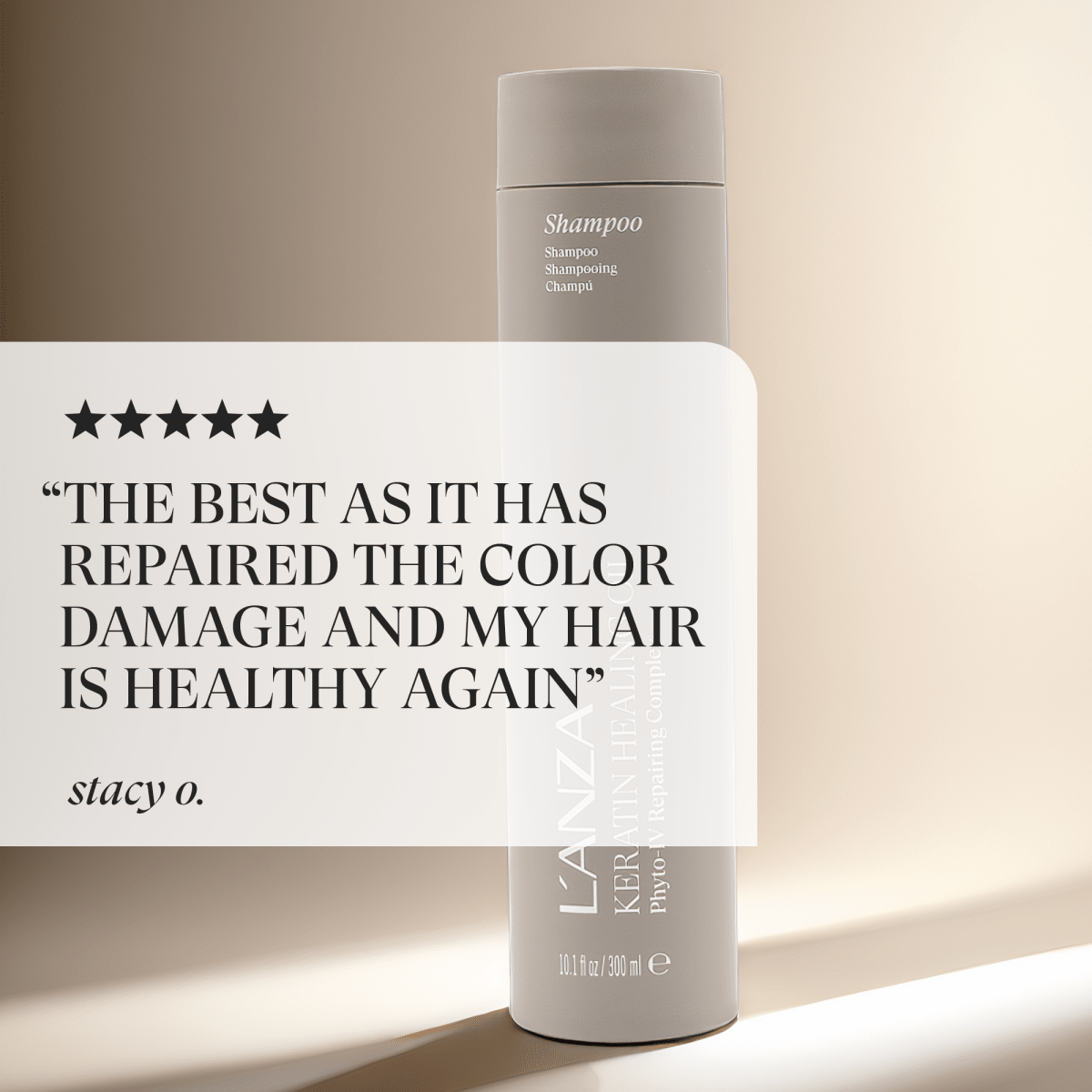 LANZA Keratin Healing Oil Shampoo 300ml kopen bij Hairwebshop