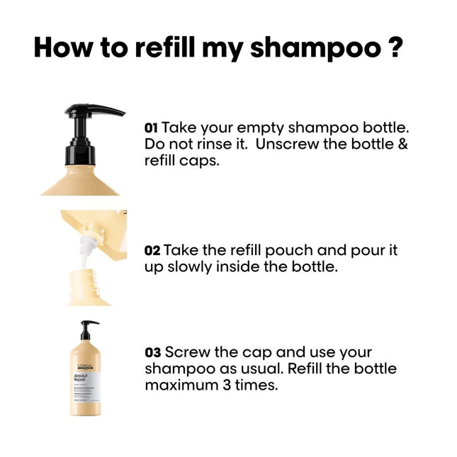 L'Oreal Absolut Repair Shampoo Refill 500ml kopen bij Hairwebshop