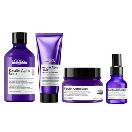 L'Oréal Keratin Alpha Sleek Complete Set 300+250+200+50ml kopen bij Hairwebshop