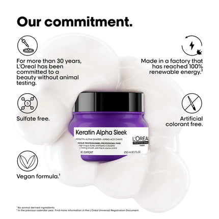 L'Oreal Keratin Alpha Sleek Masker 500ml kopen bij Hairwebshop
