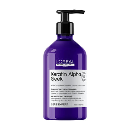 L'Oreal Keratin Alpha Sleek Shampoo 500ml kopen bij Hairwebshop