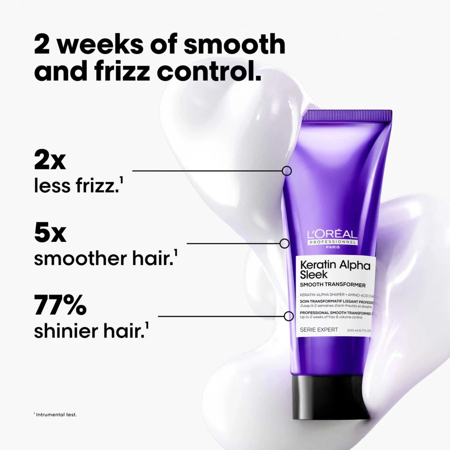 L'Oreal Keratin Alpha Sleek Smooth Transformer 200ml kopen bij Hairwebshop