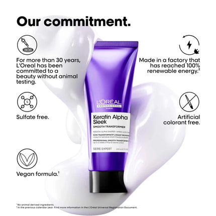 L'Oreal Keratin Alpha Sleek Smooth Transformer 200ml kopen bij Hairwebshop