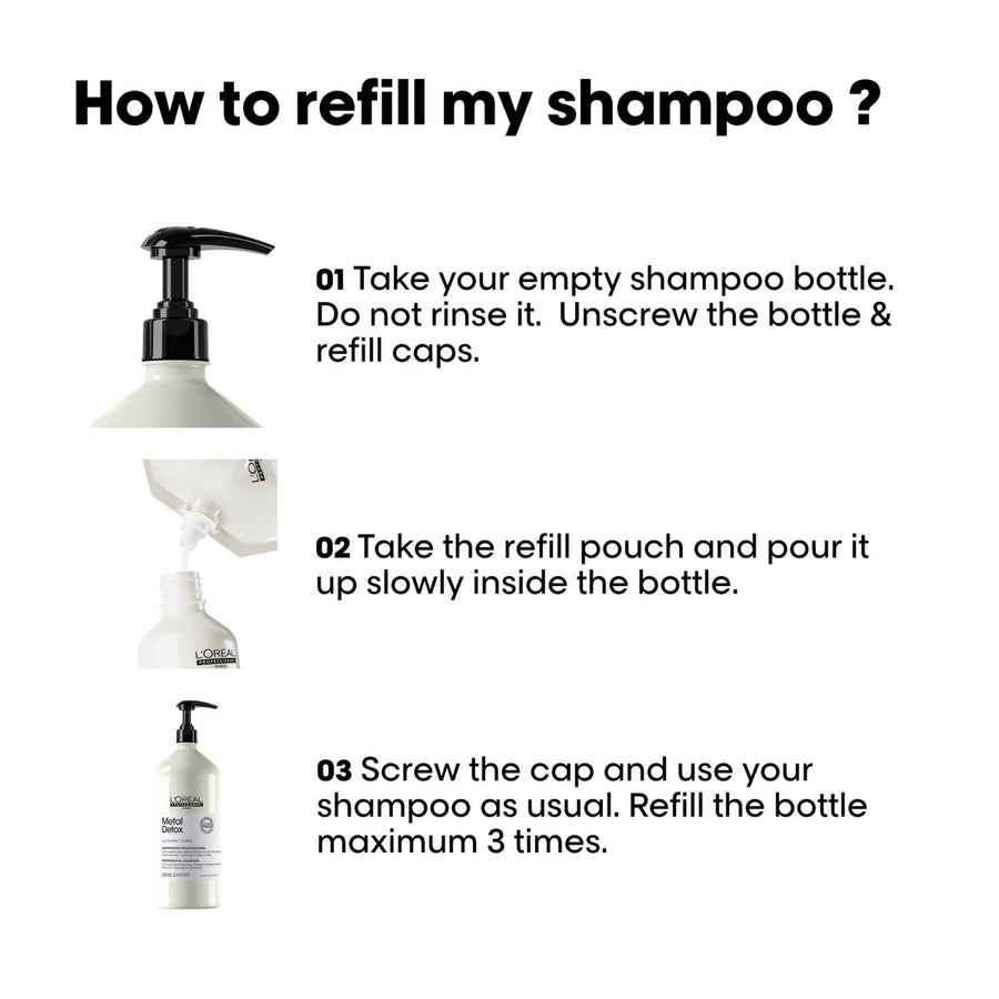 L'Oreal Metal Detox Shampoo Refill 500ml kopen bij Hairwebshop