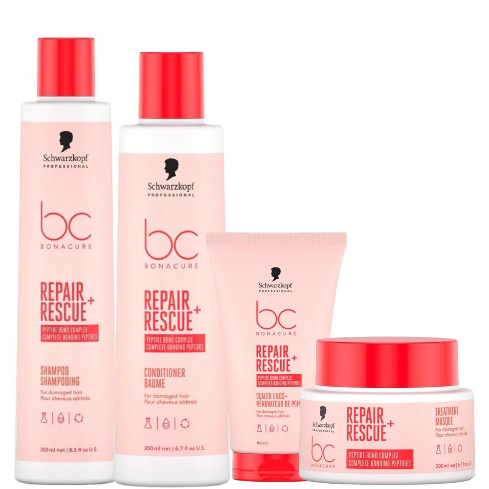Schwarzkopf Repair Rescue Care XXL Set 250+200+200+100ml kopen bij Hairwebshop